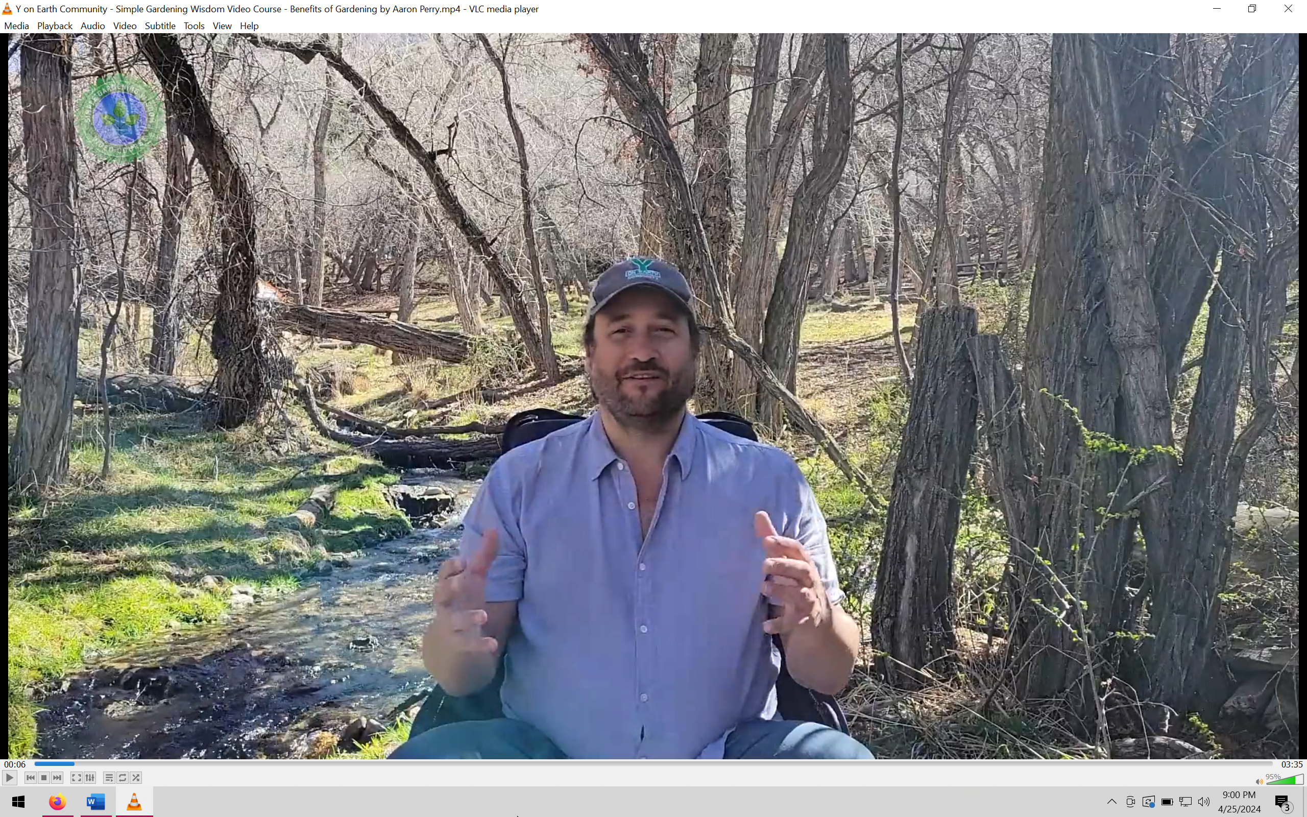 Aaron Perry Describes Benefits of Gardening for Simple Gardening Wisdom Video Course